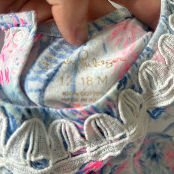 Lilly Pulitzer sea to shining sea baby bubble romper size 12-18 months RARE - Picture 2 of 3